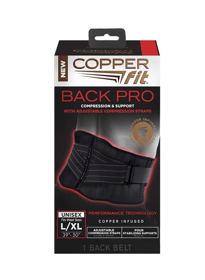 كوبر فت دعامة الظهر Copper Fit Pro، أسود مع حواف نحاسية، مقاس كبير/كبير جدًا، مقاس خصر للجنسين من 39 بوصة إلى 50 بوصة (CFBACK) - Image 5